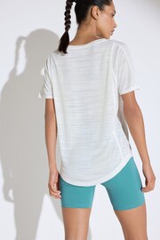 White Active Sports Short Sleeve V-Neck Top - Image 3 of 7