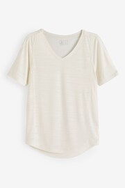 White Active Sports Short Sleeve V-Neck Top - Image 6 of 7