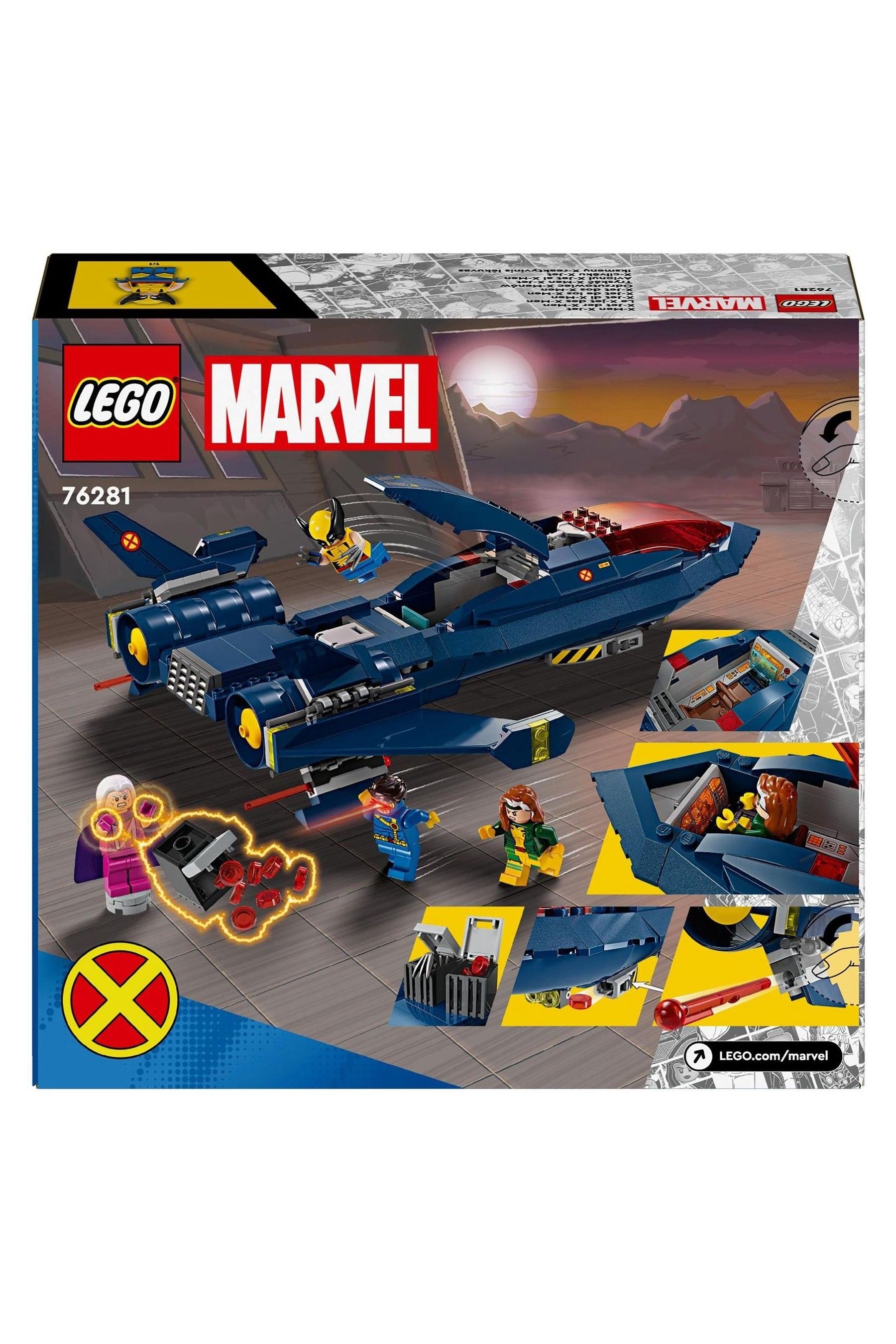 Buy Lego Marvel XMen XJet Buildable Toy Plane Model Set 76281 from Next Luxembourg