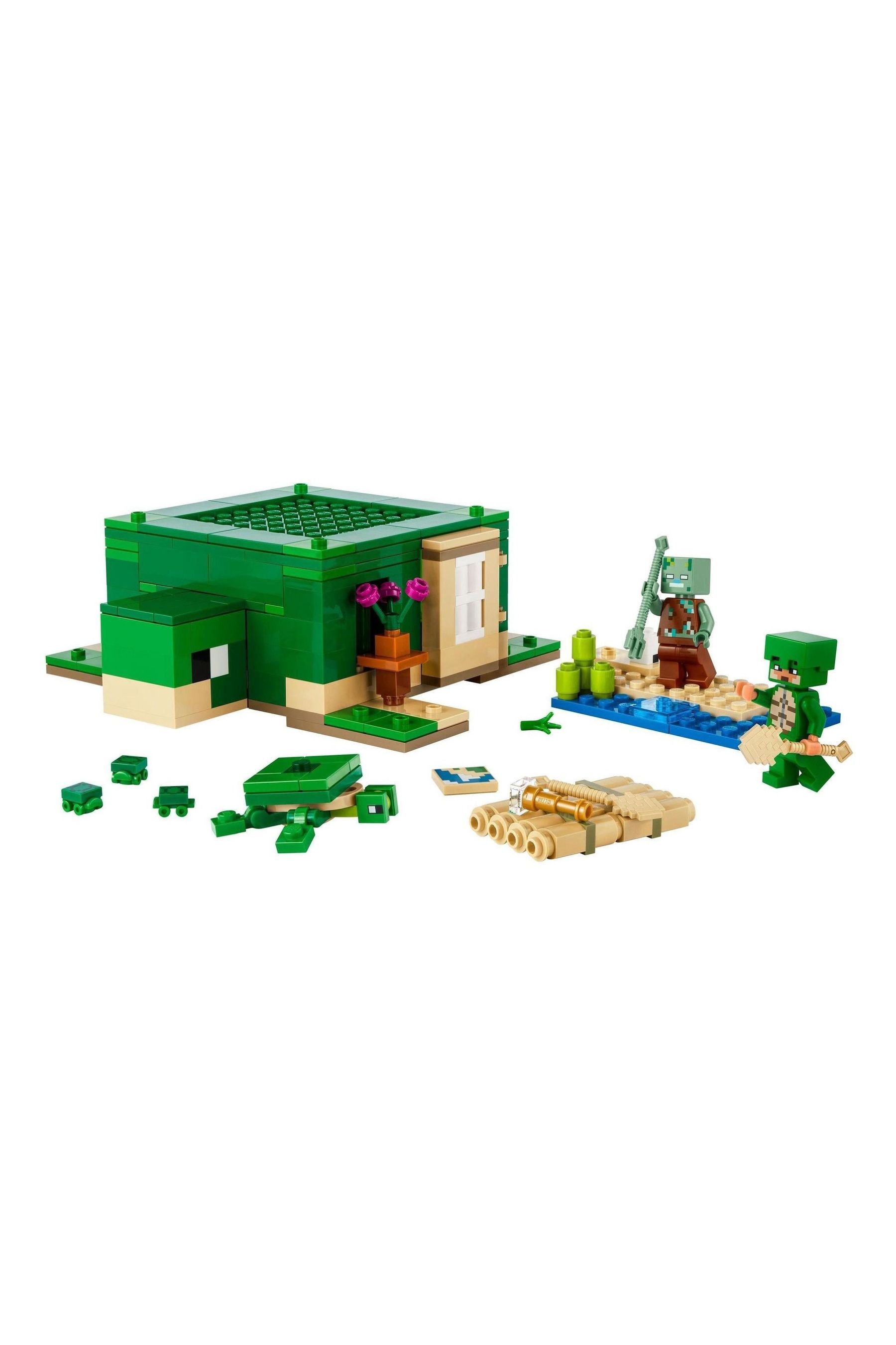 Buy Lego Minecraft The Turtle Beach House with Animal Toys 21254 from Next Luxembourg