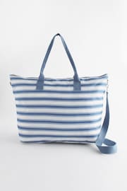 Blue Stripe Foldaway Bag - Image 4 of 9