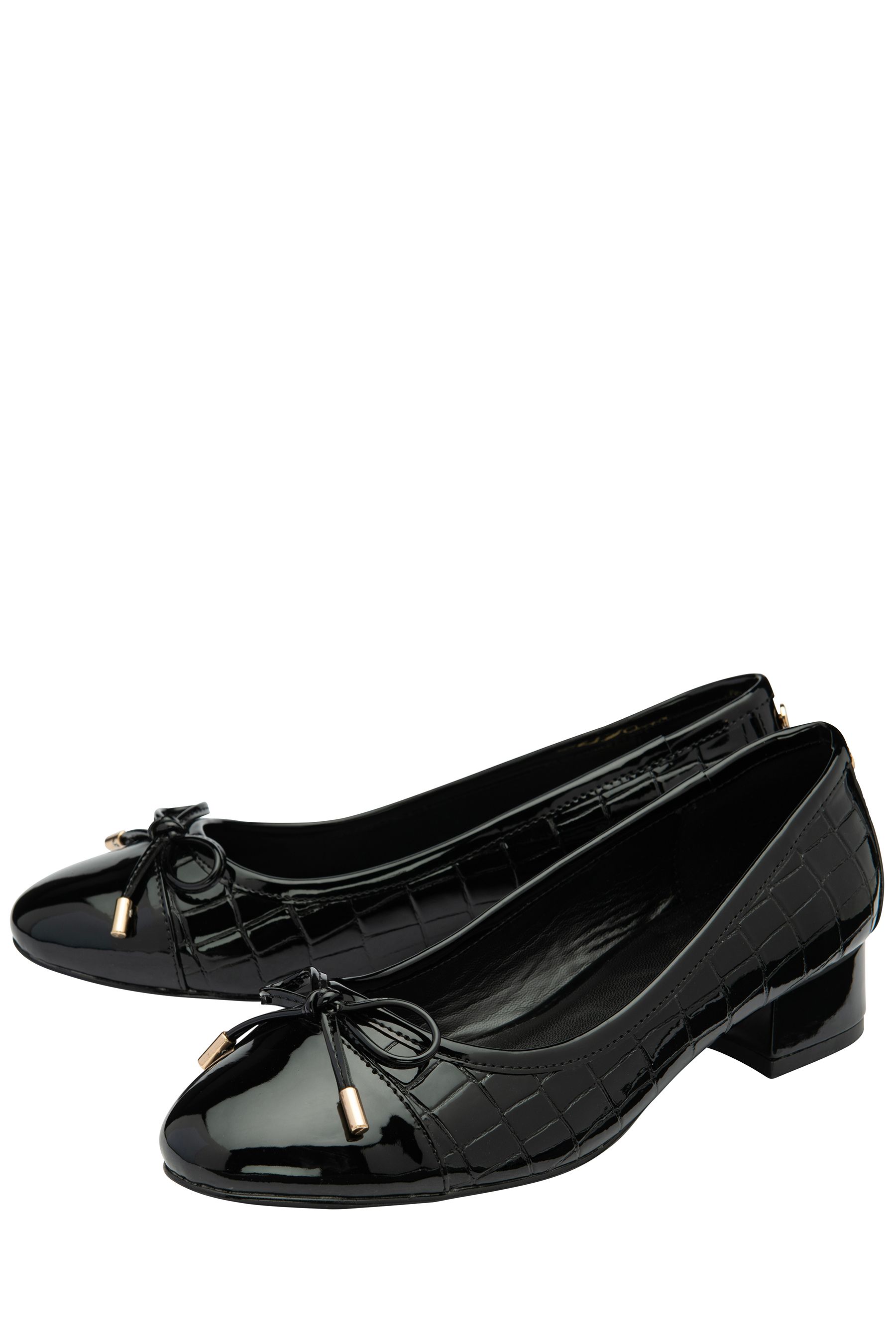 Lotus black patent shoes discount