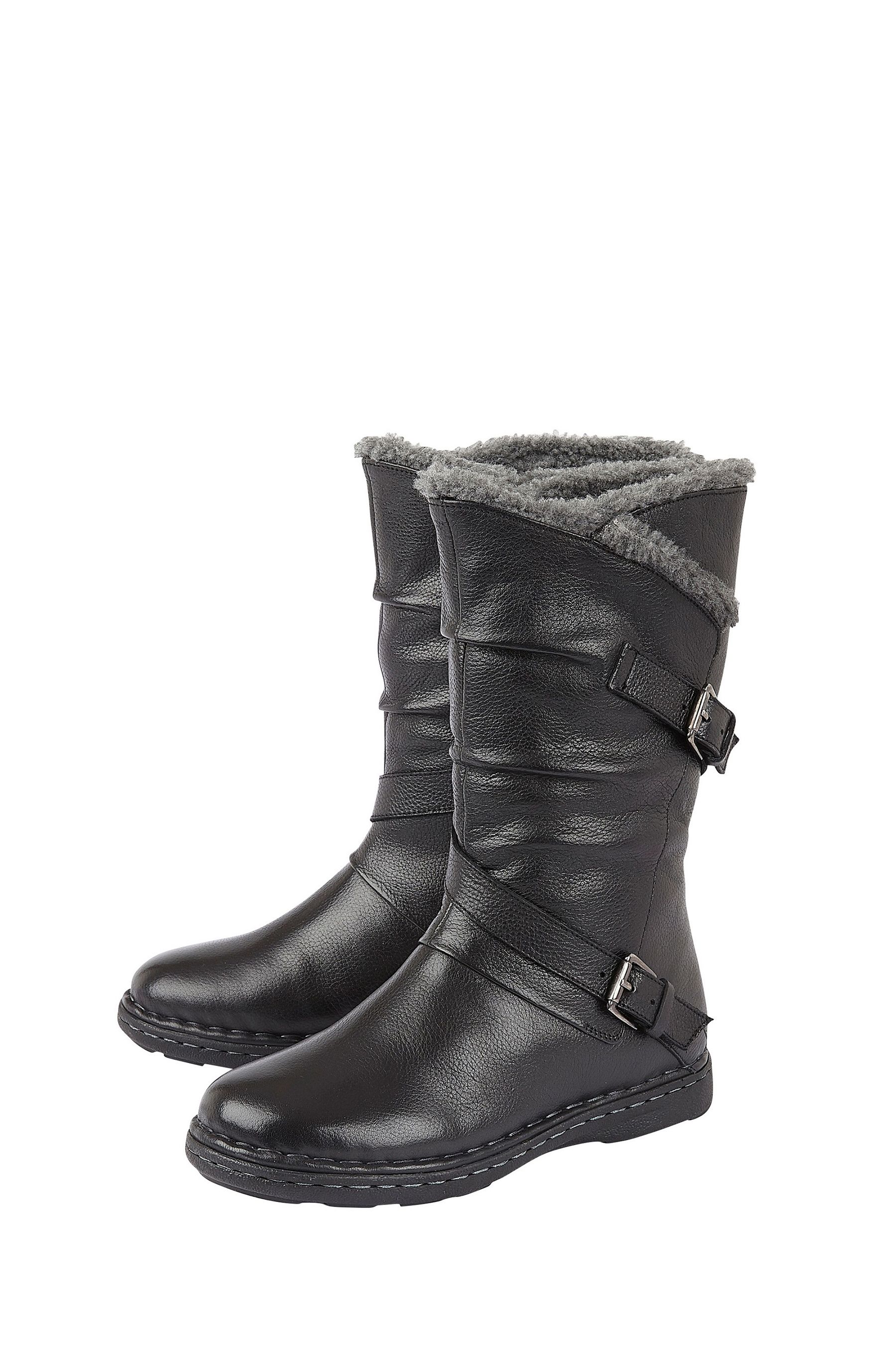 Lotus leather calf boots store