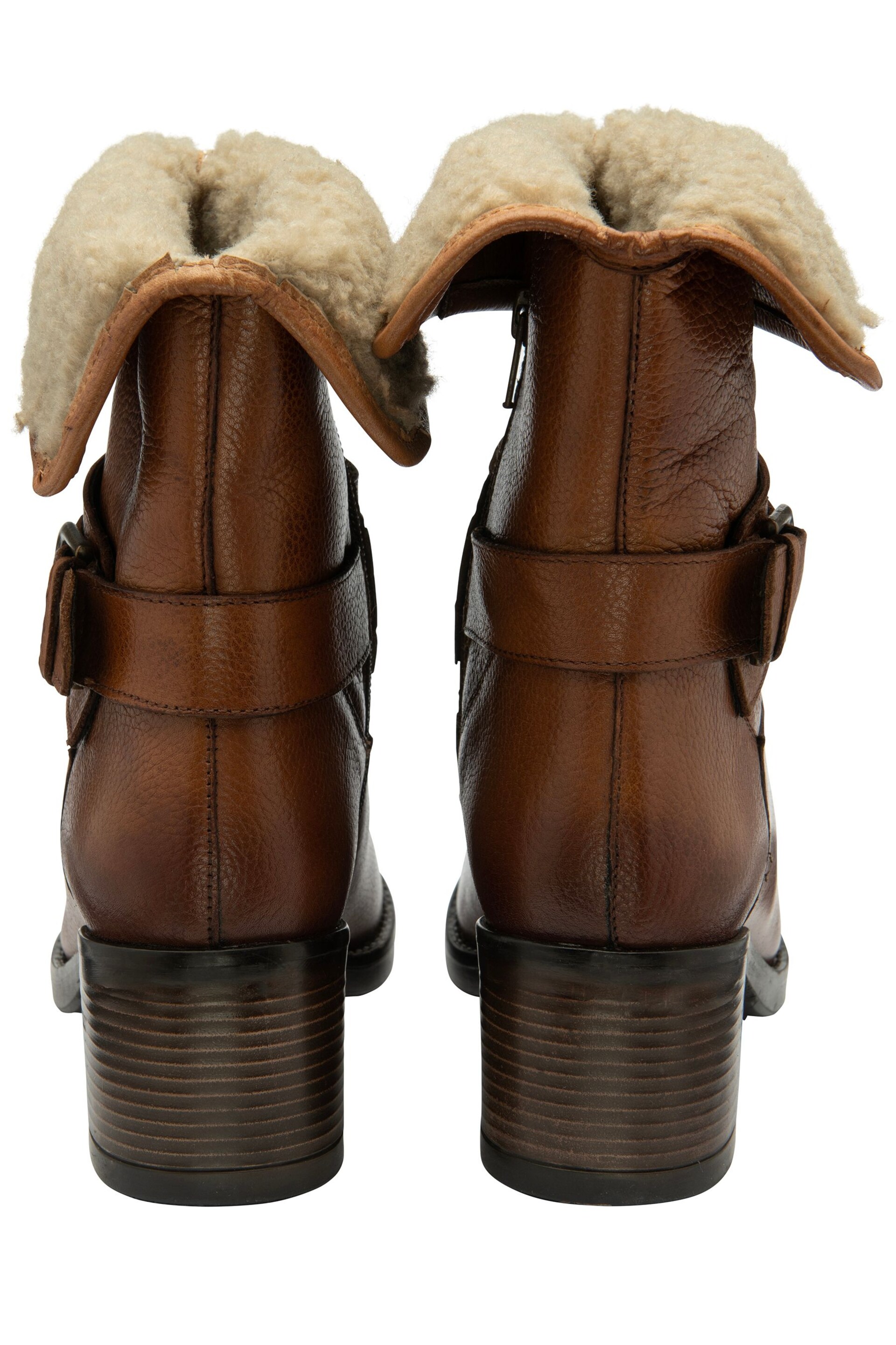 Lotus Brown Ankle Boots - Image 3 of 4