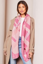 Lipsy Pink Lightweight Printed Scarf - Image 3 of 3