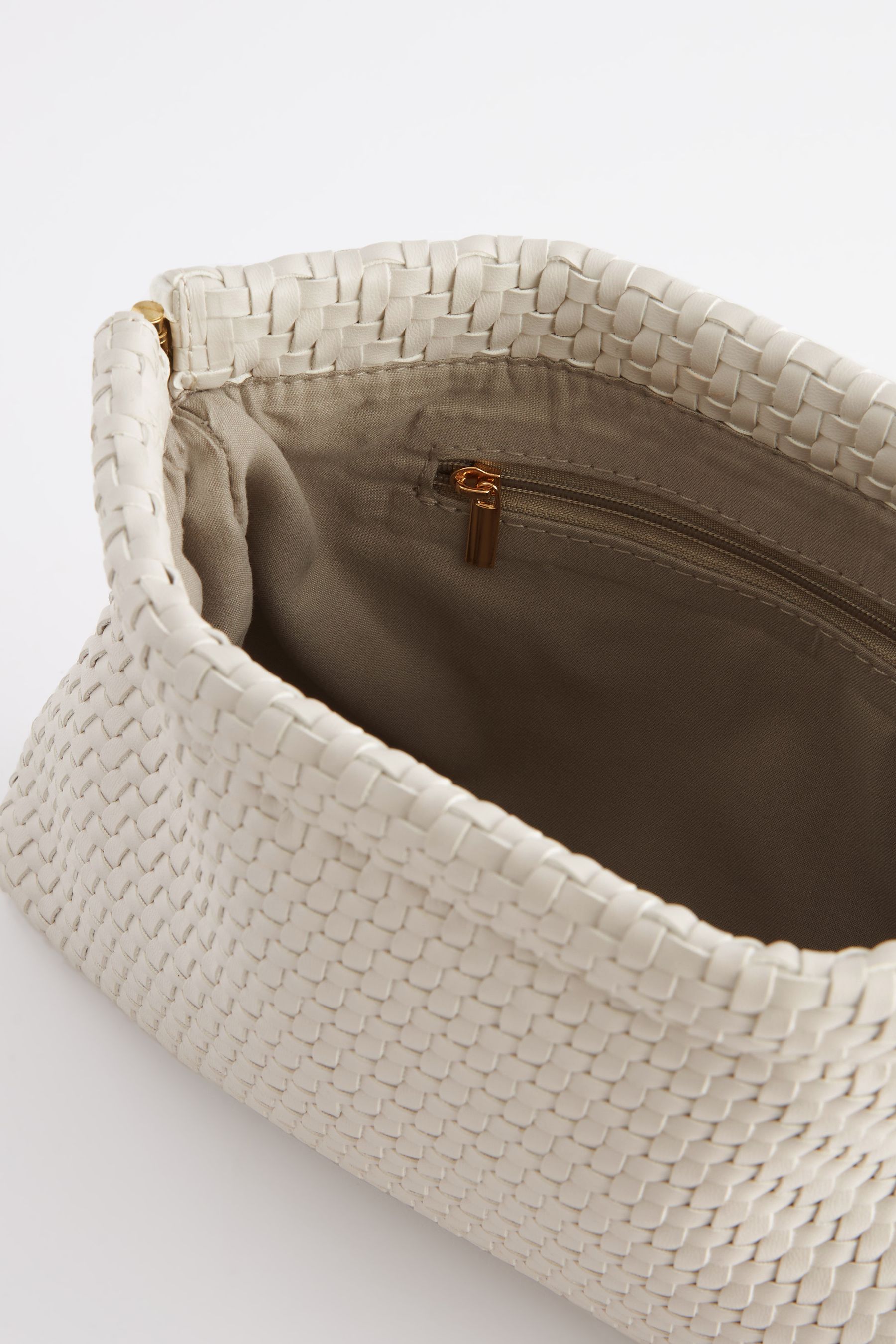 Buy White Weave Clutch Bag from Next Germany