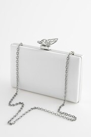 White Butterfly Detail Clutch - Image 6 of 10