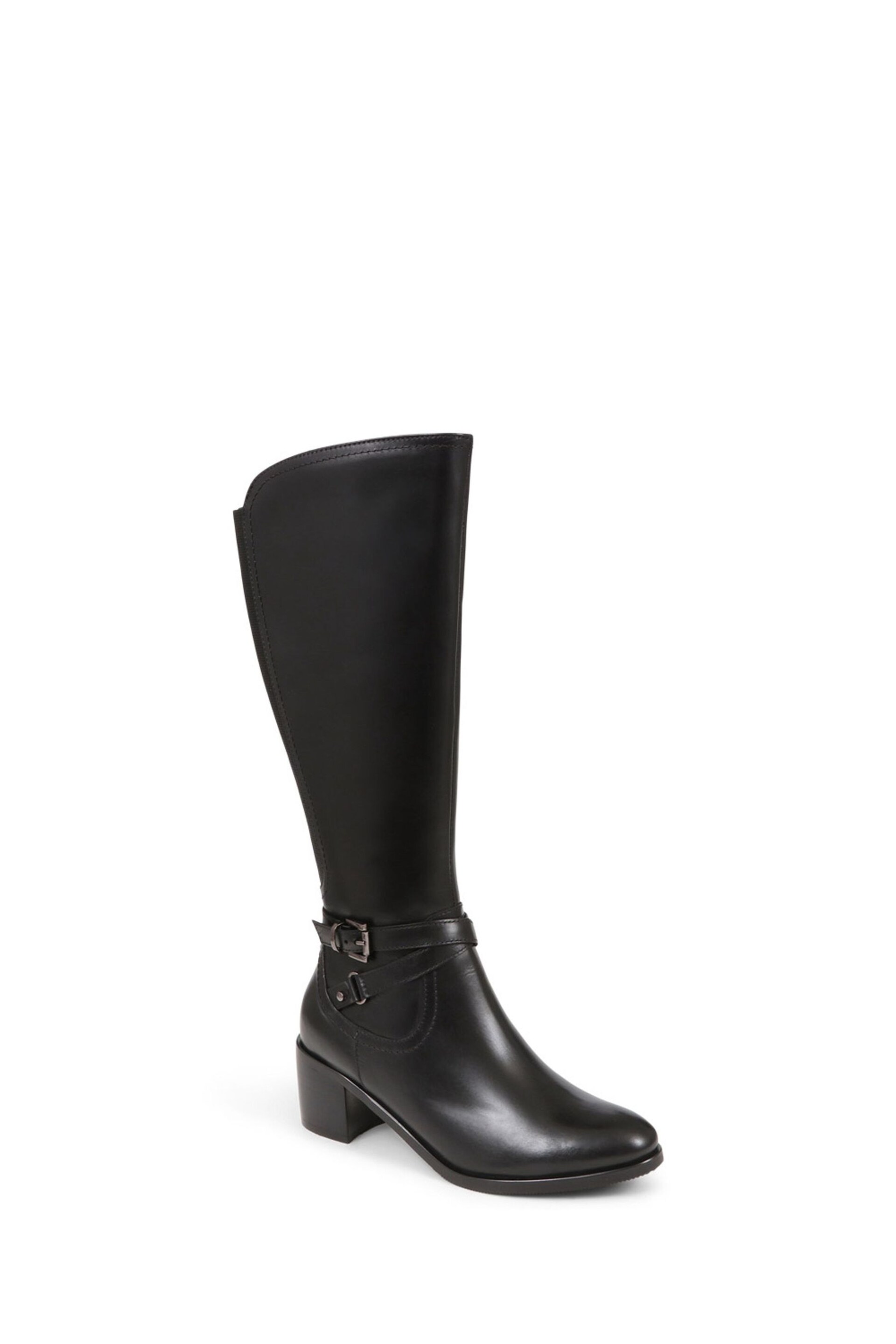 Pavers Smart Tall Black Heeled Boots - Image 2 of 5