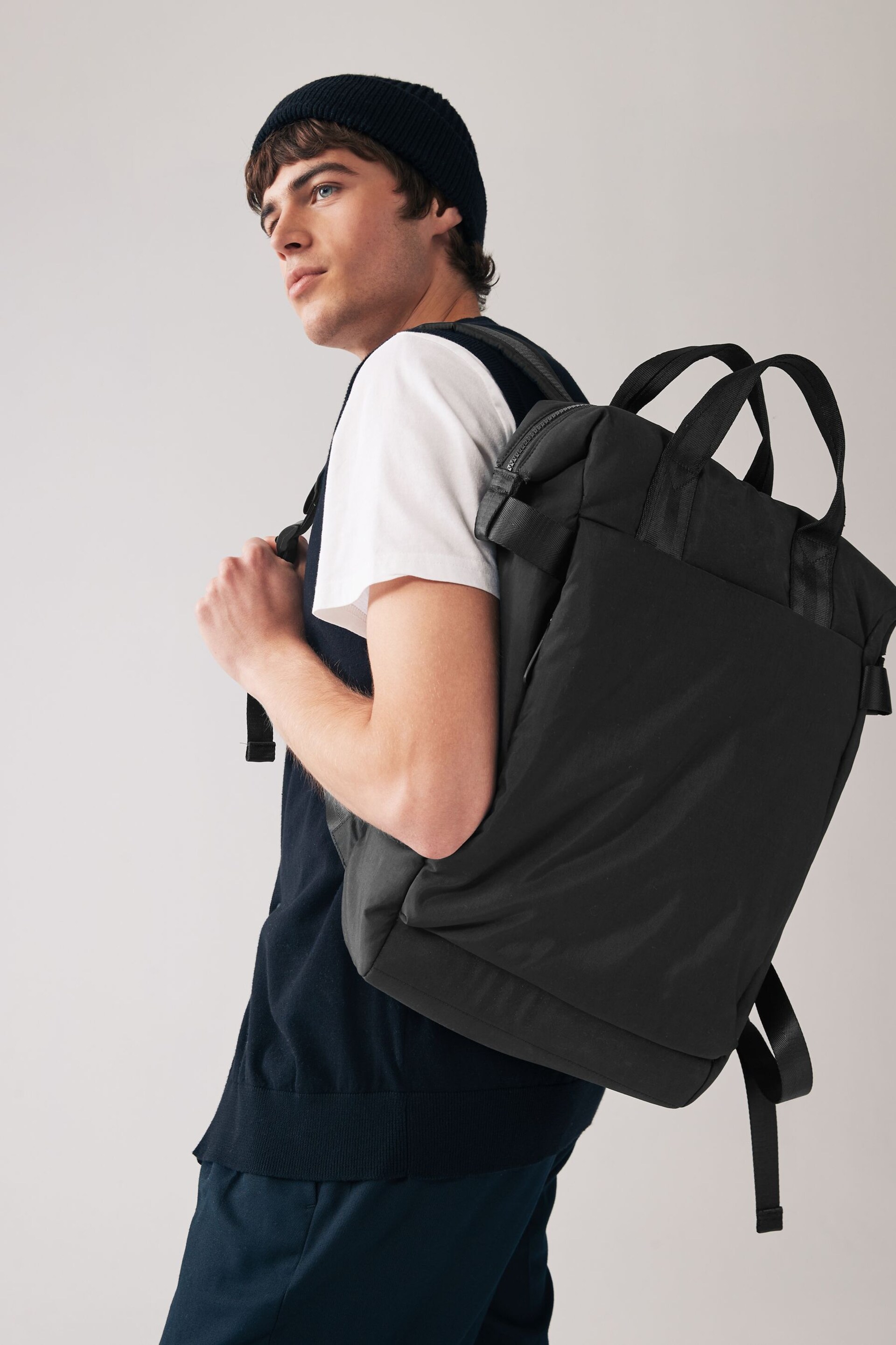 Black Nylon Rucksack - Image 1 of 8