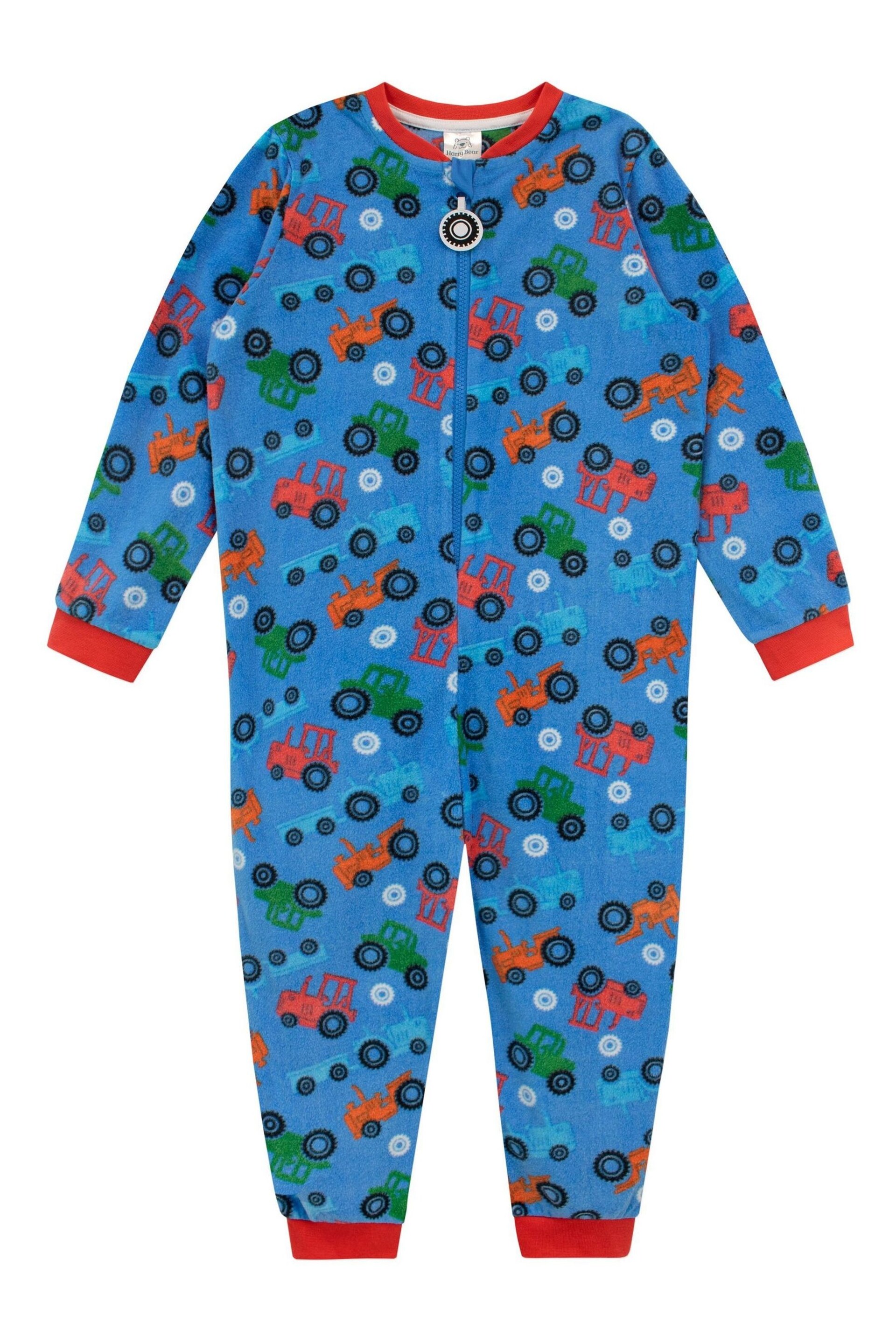 Harry Bear Blue Tractor Onesie AOP TRACTOR PRINT - Image 1 of 4