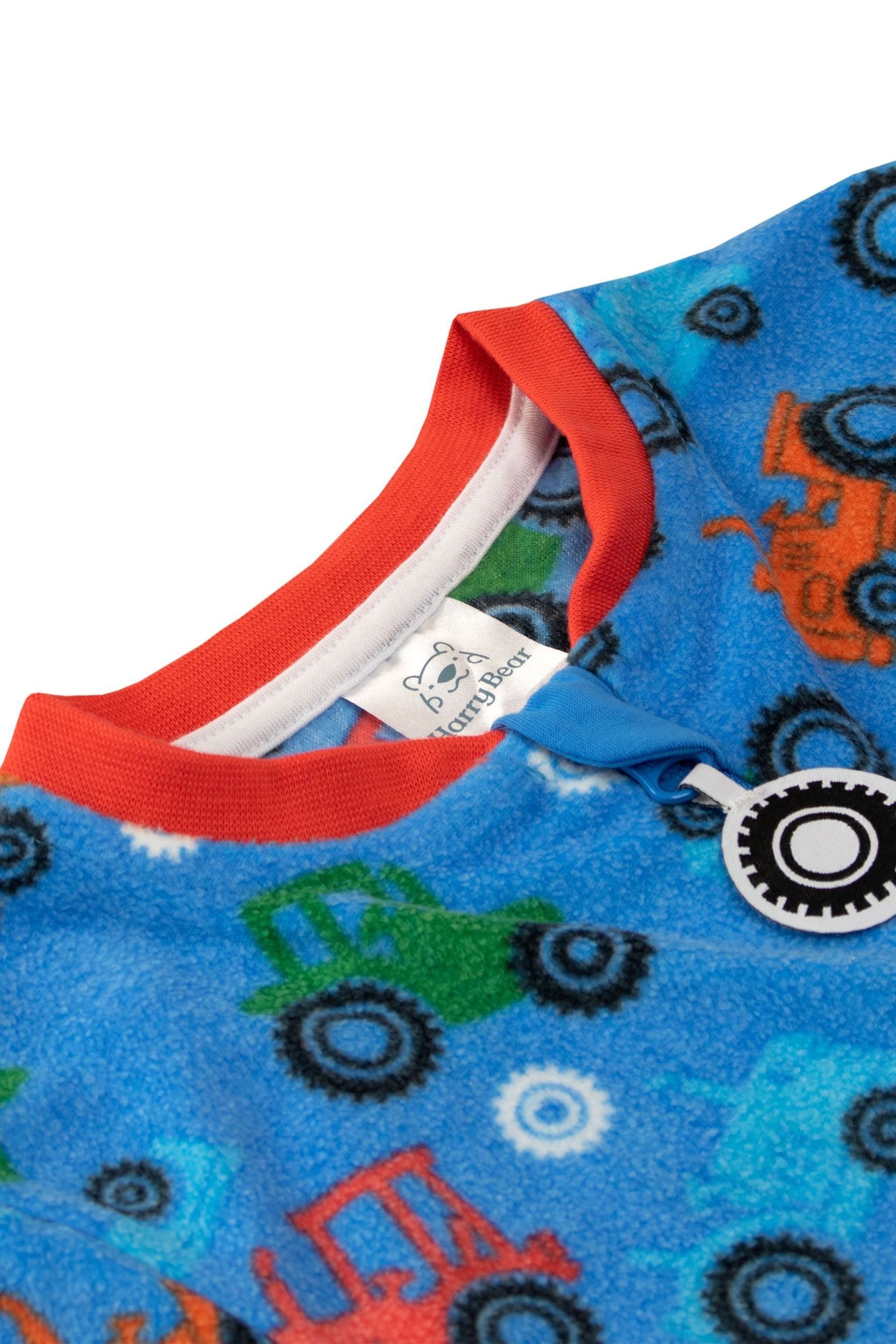 Harry Bear Blue Tractor Onesie AOP TRACTOR PRINT - Image 3 of 4