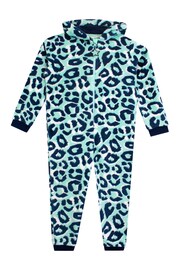 Harry Bear Blue Pattern Onesie BLUE ANIMAL PRINT - Image 1 of 5