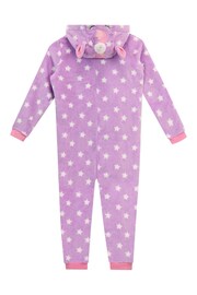 Harry Bear Purple Unicorn Onesie STARS AOP - Image 2 of 4