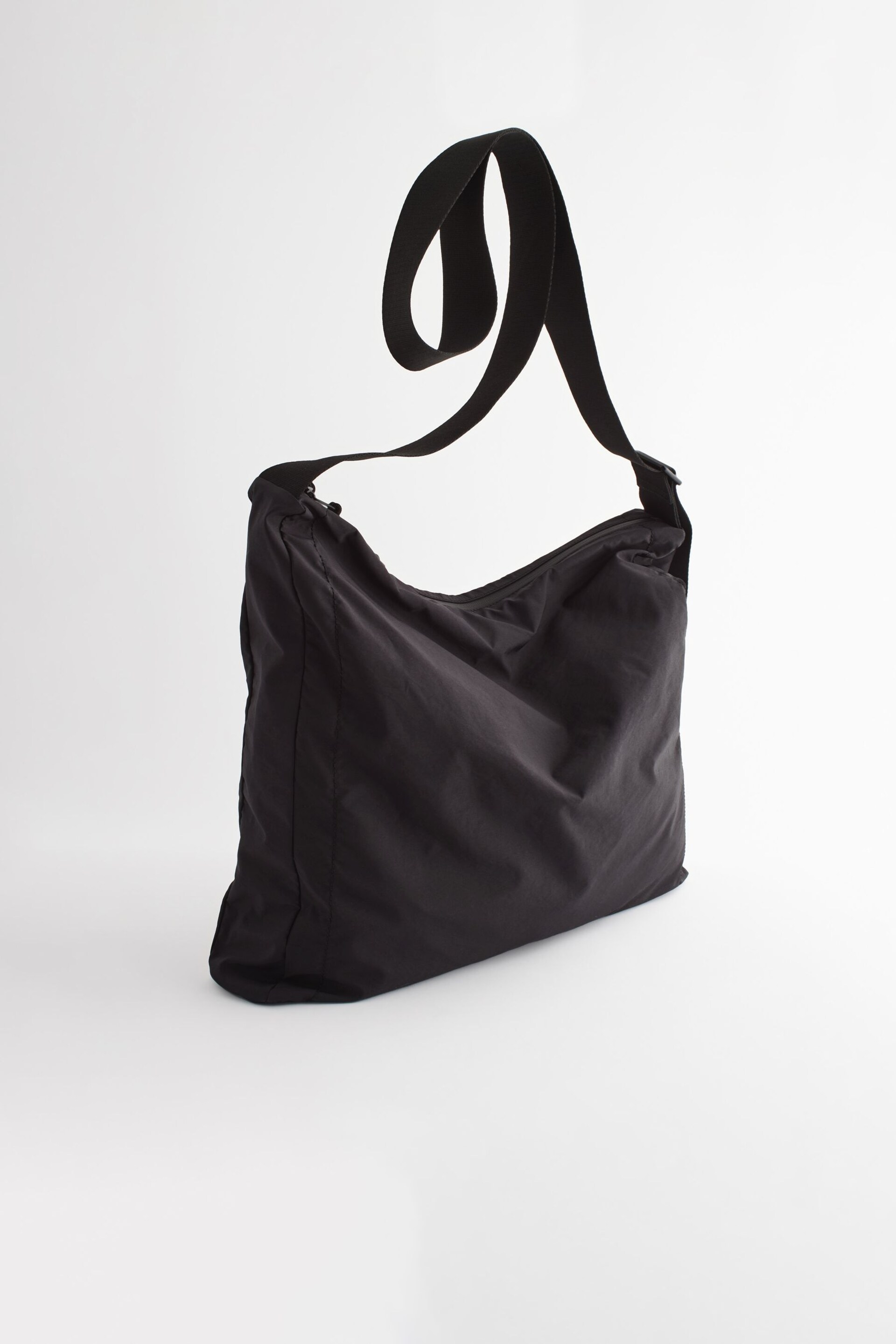 Black Nylon Messenger Bag - Image 4 of 7