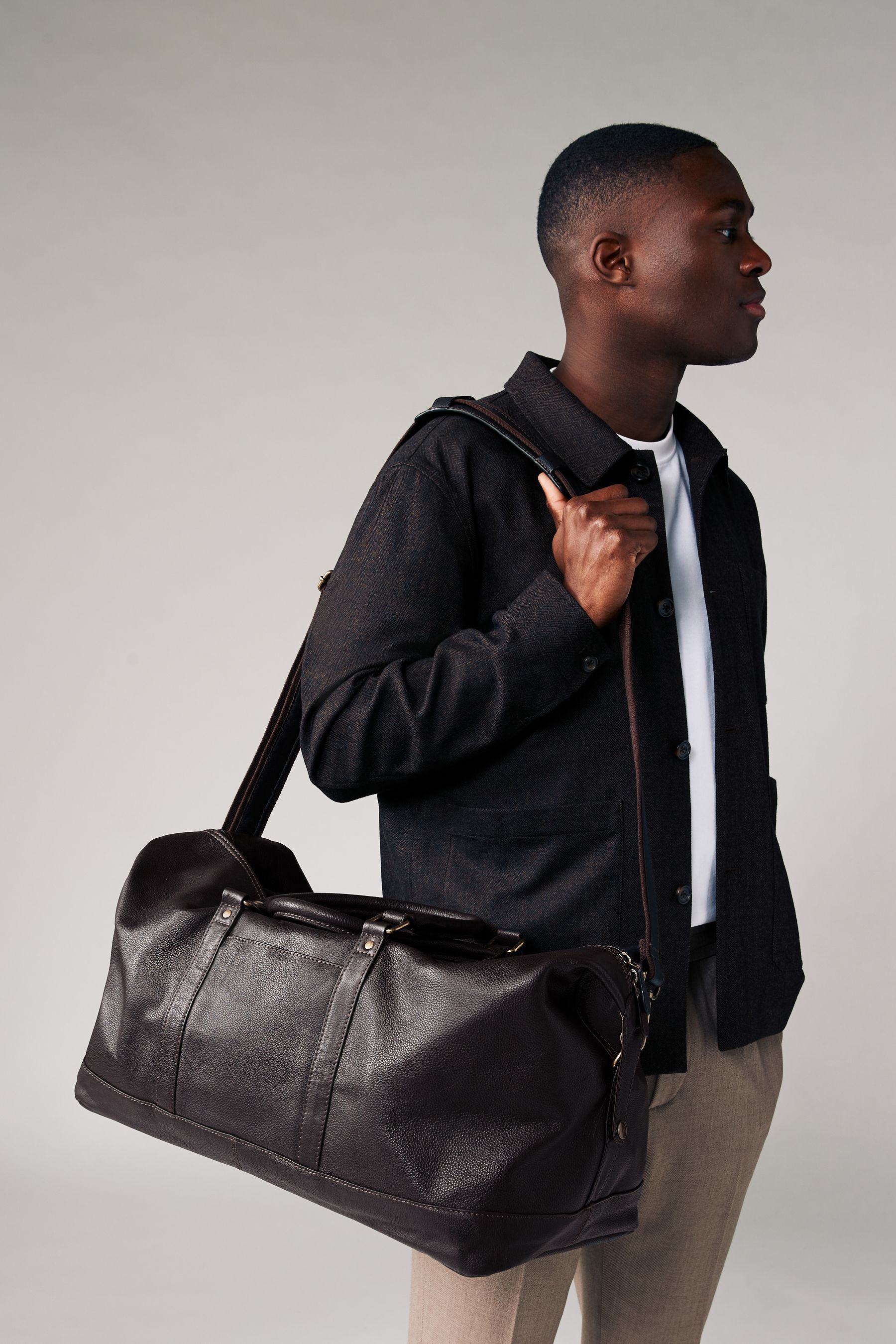 Next leather holdall on sale