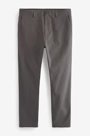 Dark Grey Elasticated Waist Slim Stretch Chino Trousers - Image 5 of 8