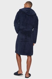Threadbare Navy Cosy Hooded Dressing Gown - Image 2 of 4