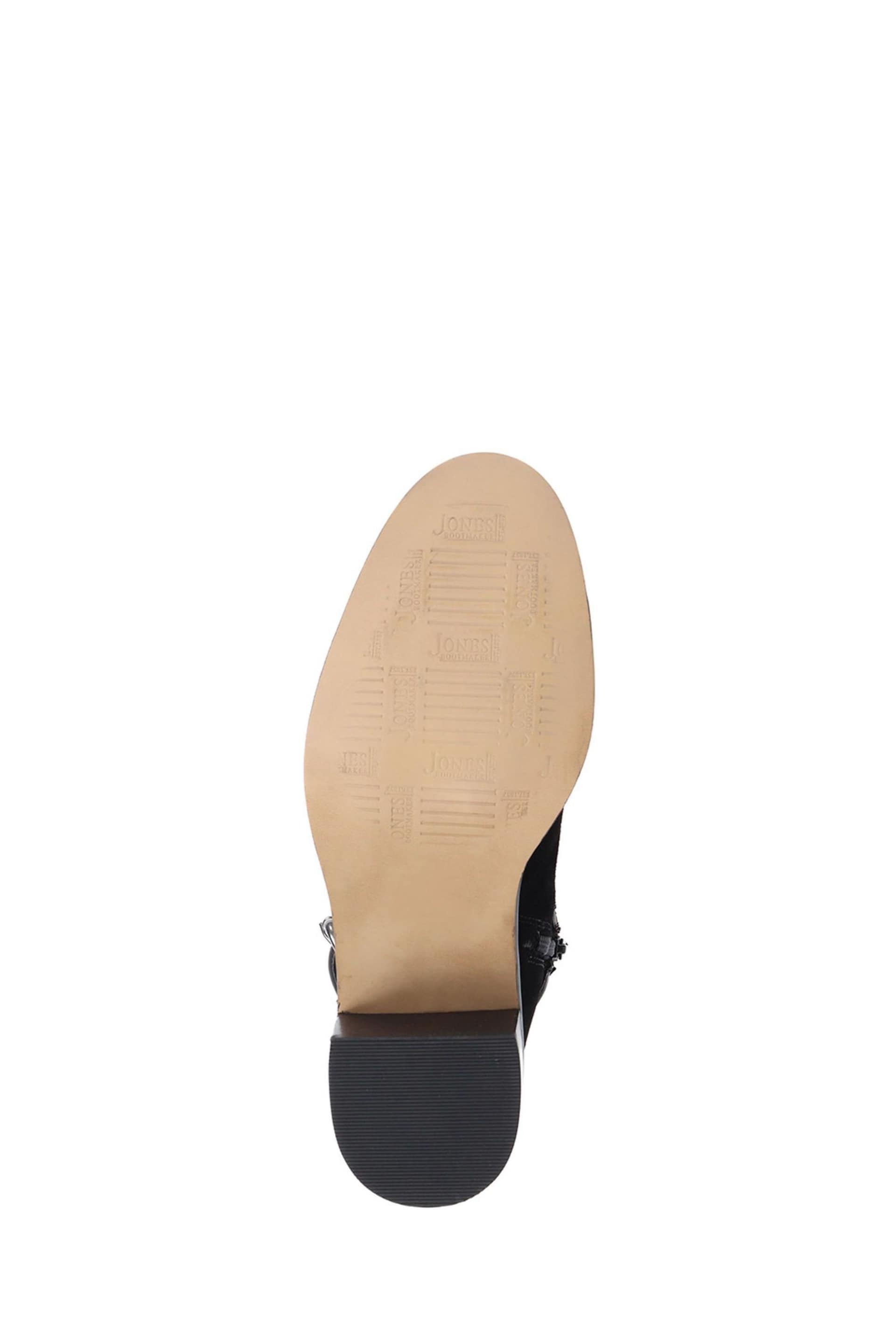Jones Bootmaker Losabet Leather Buckle Strap Black Ankle Boots - Image 6 of 6