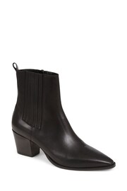 Jones Bootmaker Lizia Heeled Leather Black Ankle Boots - Image 2 of 5
