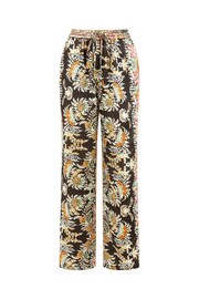Yumi Black Relaxed Fit Paisley Print Trousers - Image 4 of 4