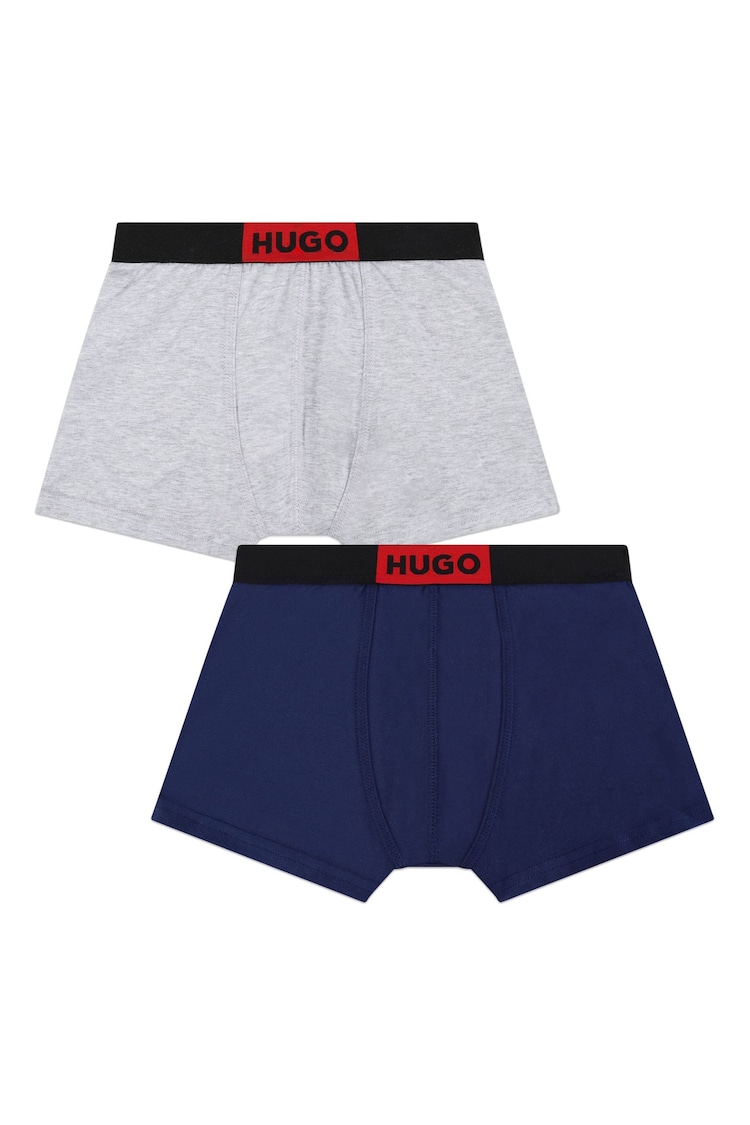 HUGO Blue Boxers 2 Pack - Image 1 of 8