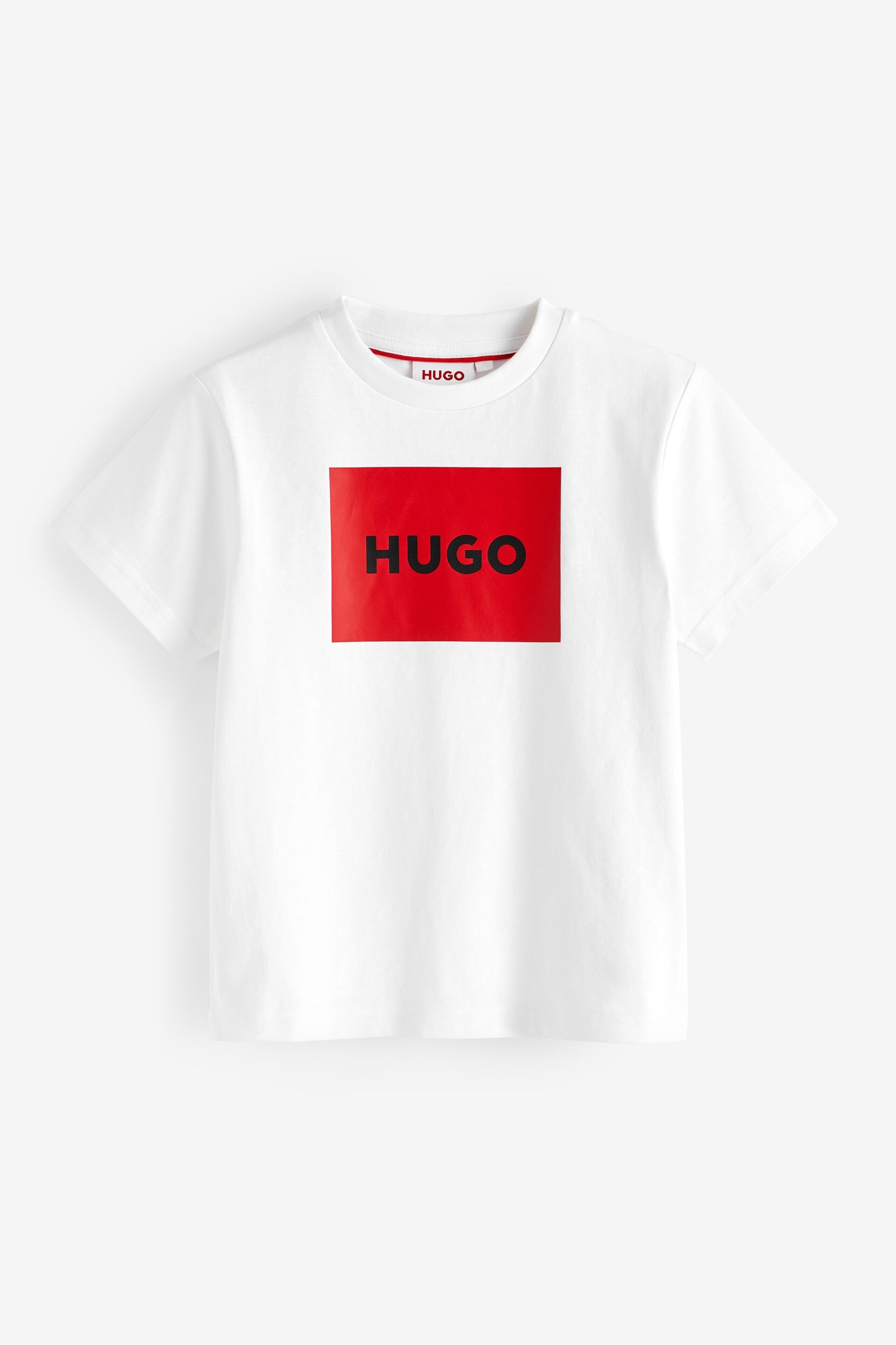 HUGO Logo Short Sleeve White T-Shirt - Image 1 of 2