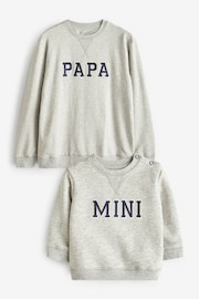 Seraphine Grey Kevin Daddy & Mini Sweatshirt - Image 1 of 4