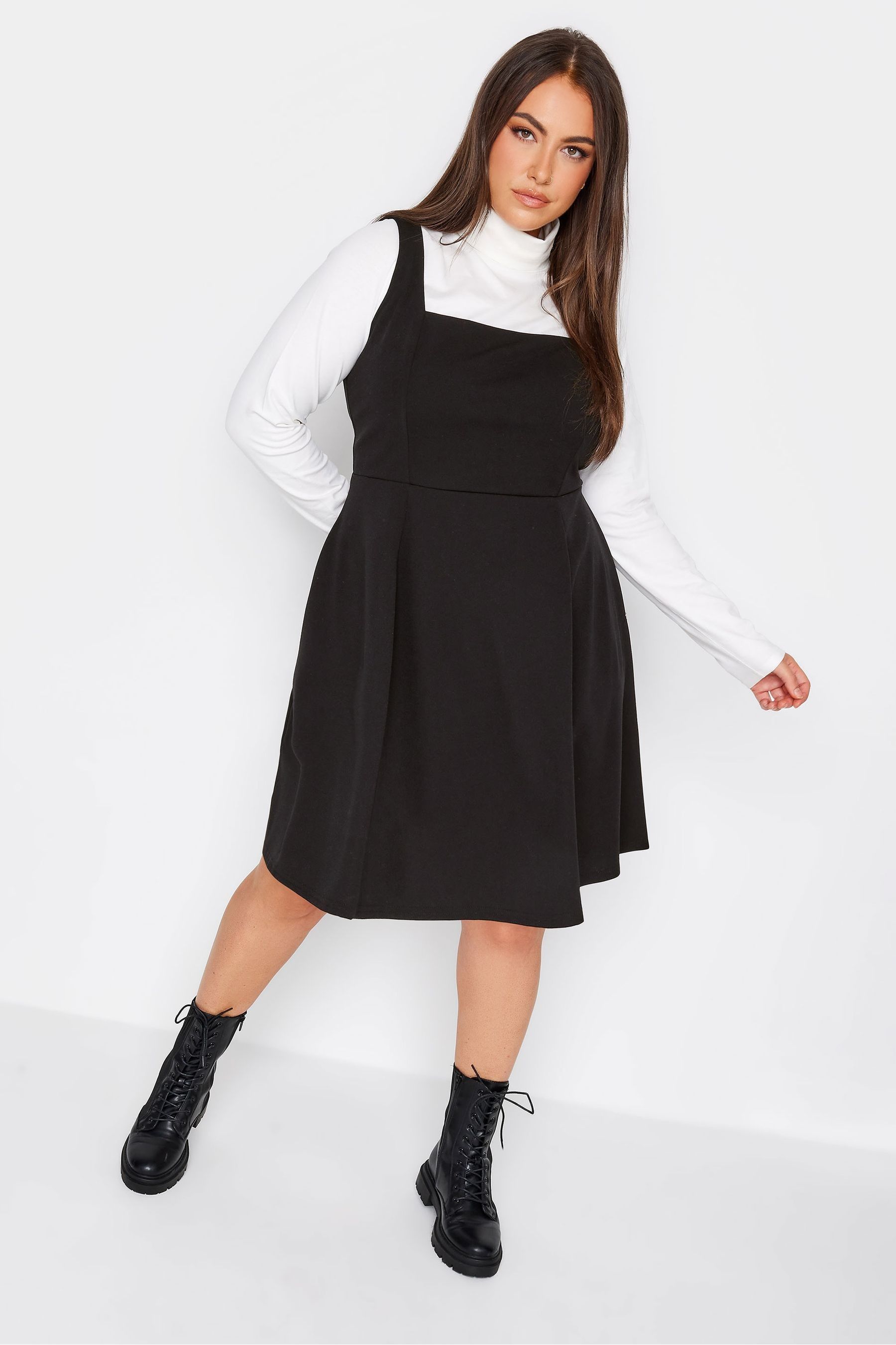Next black pinafore top