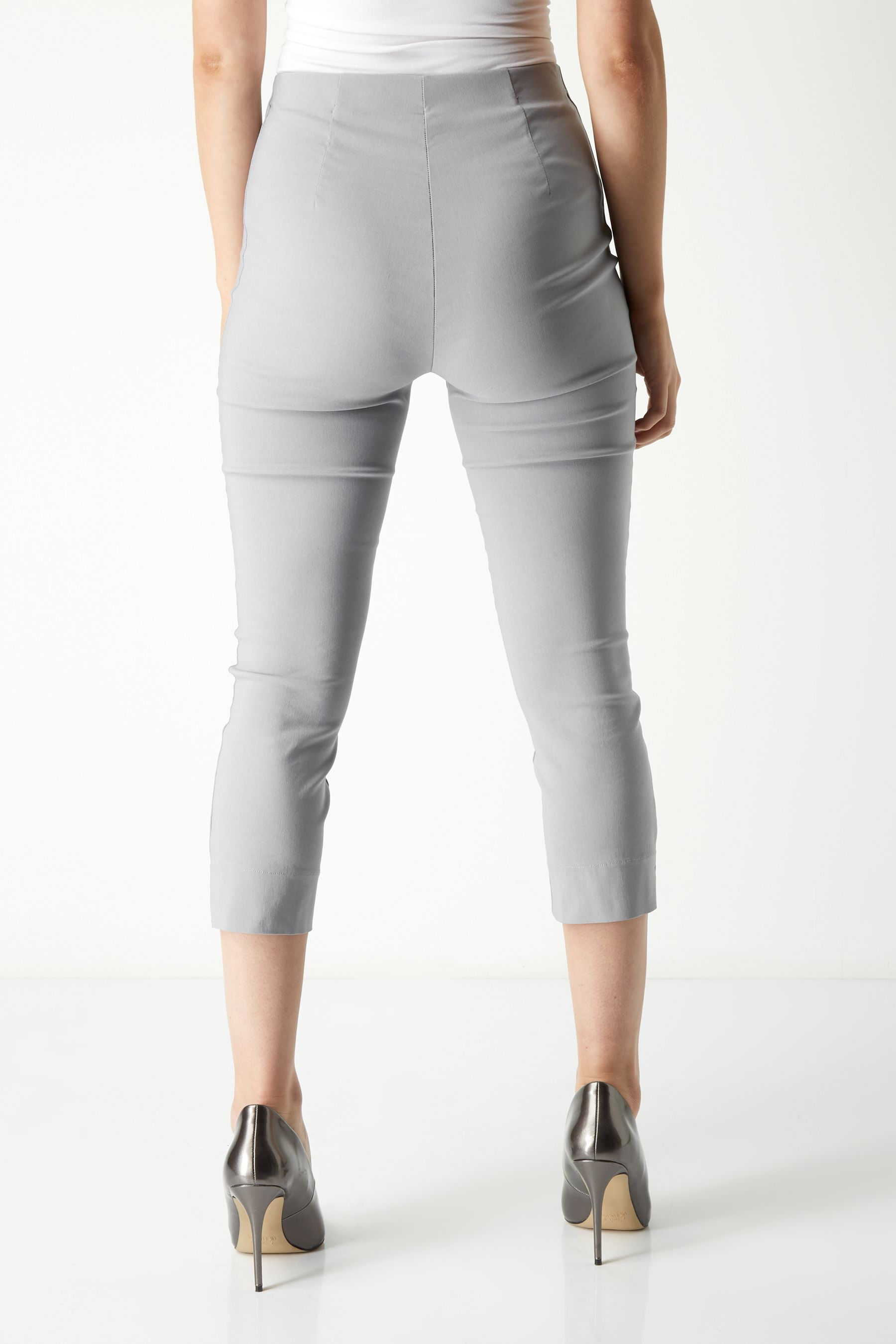 Buy Roman Grey Cropped Stretch Capri Trousers from the Next UK online shop