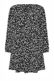 Yours Curve Black Dark Textured Dress - Image 5 of 5