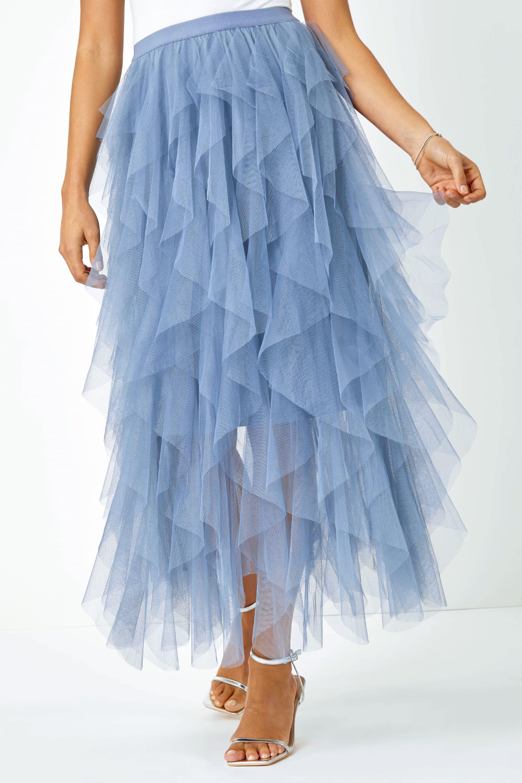 Buy Roman Blue Elasticated Mesh Layered Skirt from the Next UK online shop