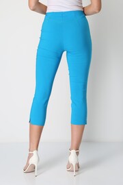 Roman Dark Blue Cropped Stretch Trousers - Image 2 of 4