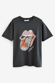 Grey License Rolling Stones Band Graphic Short Sleeve T-Shirt - Image 5 of 6