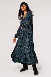 Apricot Blue Floral Enchantment Maxi Dress - Image 3 of 4