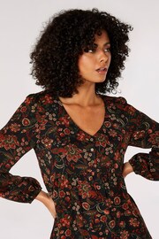 Apricot Black Floral Enchantment Maxi Dress - Image 5 of 5