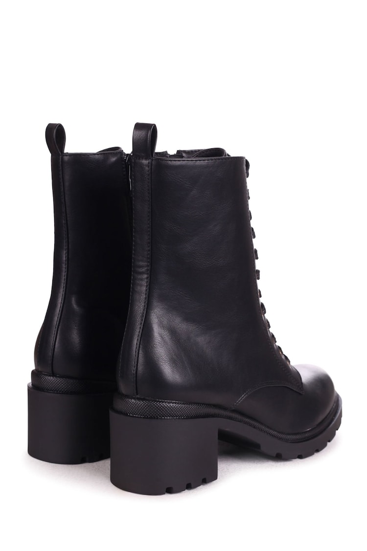 Linzi Black Jive Block Heel Lace Up Ankle Boots - Image 5 of 5