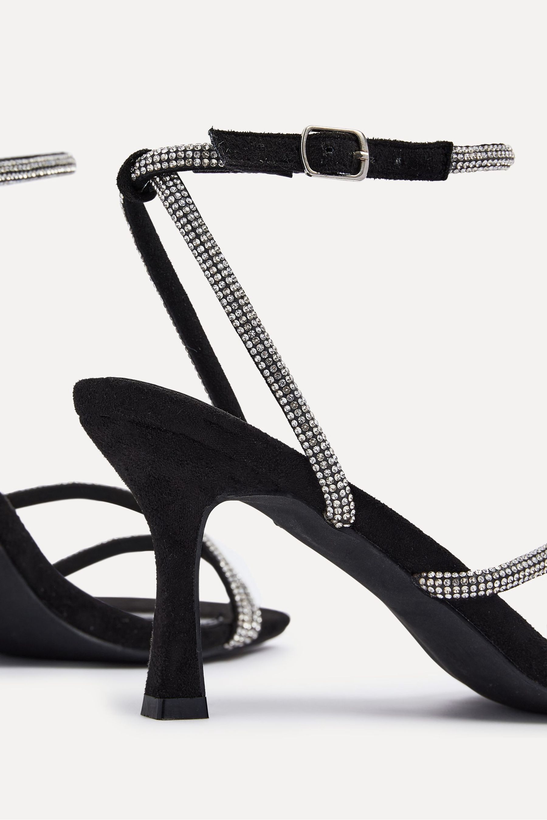 Black wrap around ankle sandals hot sale