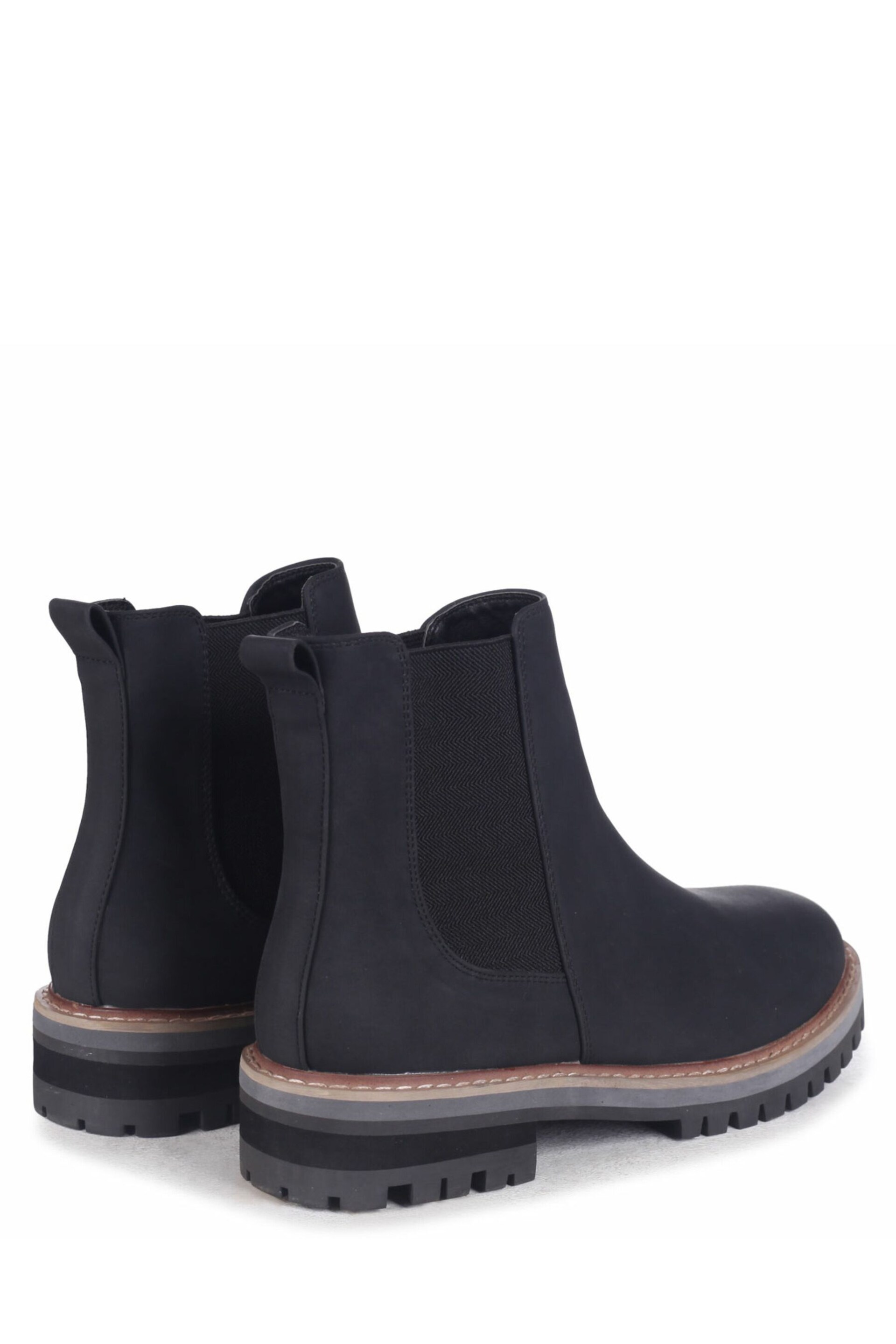 Linzi Black Classic Pull On Casual Chelsea Boots - Image 4 of 4