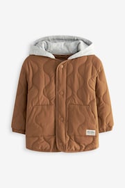 Tan Brown Quilted Jacket (3mths-7yrs) - Image 5 of 8