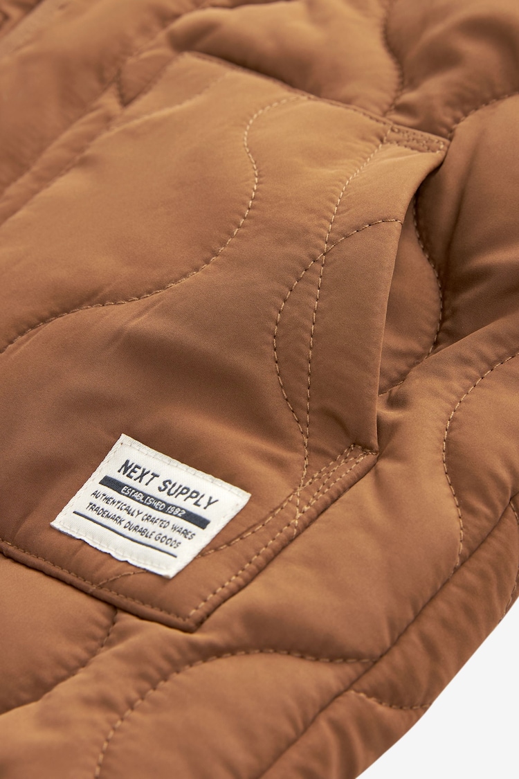 Tan Brown Quilted Jacket (3mths-7yrs) - Image 8 of 8