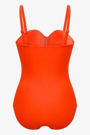 Linzi Orange Capri Bandeau Soft Cupped Tummy Control Swimsuit With Detachable Straps - Image 7 of 9