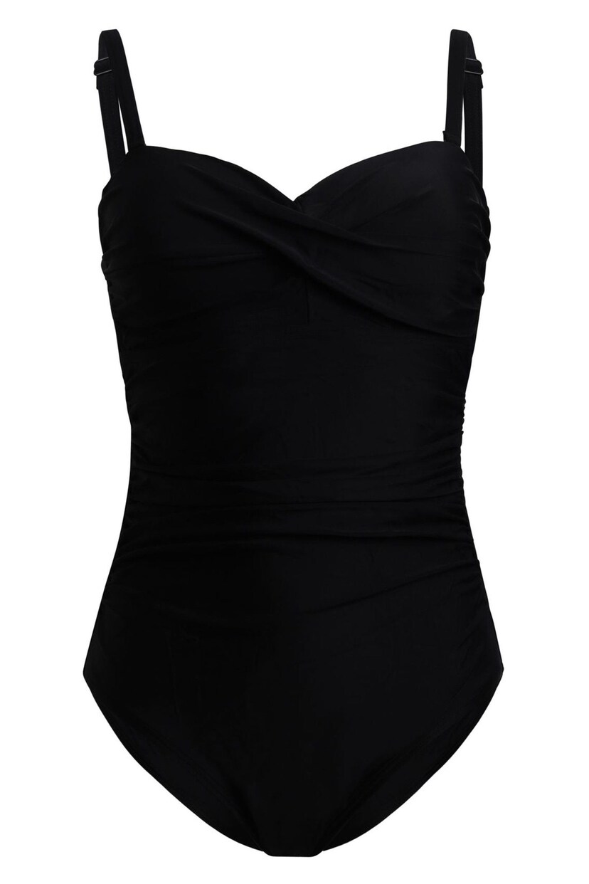 Linzi Black Capri Bandeau Soft Cupped Tummy Control Swimsuit With Detachable Straps - Image 3 of 4