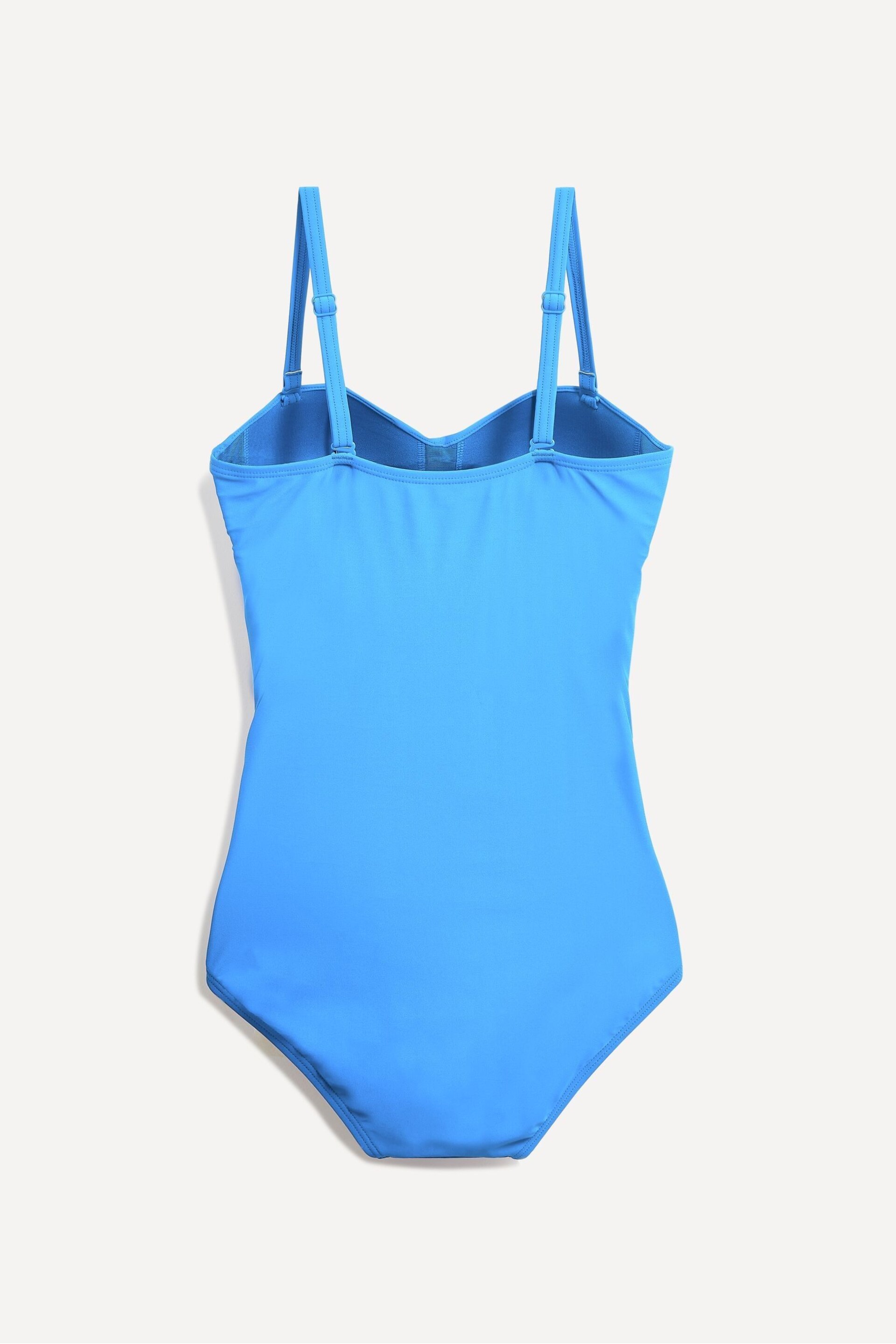 Linzi Blue Capri Bandeau Soft Cupped Tummy Control Swimsuit With Detachable Straps - Image 4 of 6