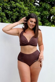 Linzi Brown Amalfi Moulded Cup High Waist Bikini Set - Image 2 of 4