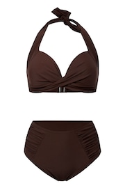 Linzi Brown Amalfi Moulded Cup High Waist Bikini Set - Image 3 of 4