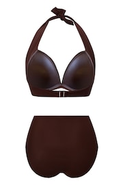 Linzi Brown Amalfi Moulded Cup High Waist Bikini Set - Image 4 of 4