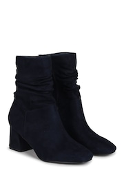 Linzi Blue Aster Ruched Heeled Ankle Boots - Image 3 of 5