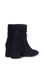 Linzi Blue Aster Ruched Heeled Ankle Boots - Image 5 of 5