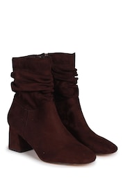 Linzi Brown Aster Ruched Heeled Ankle Boots - Image 3 of 4