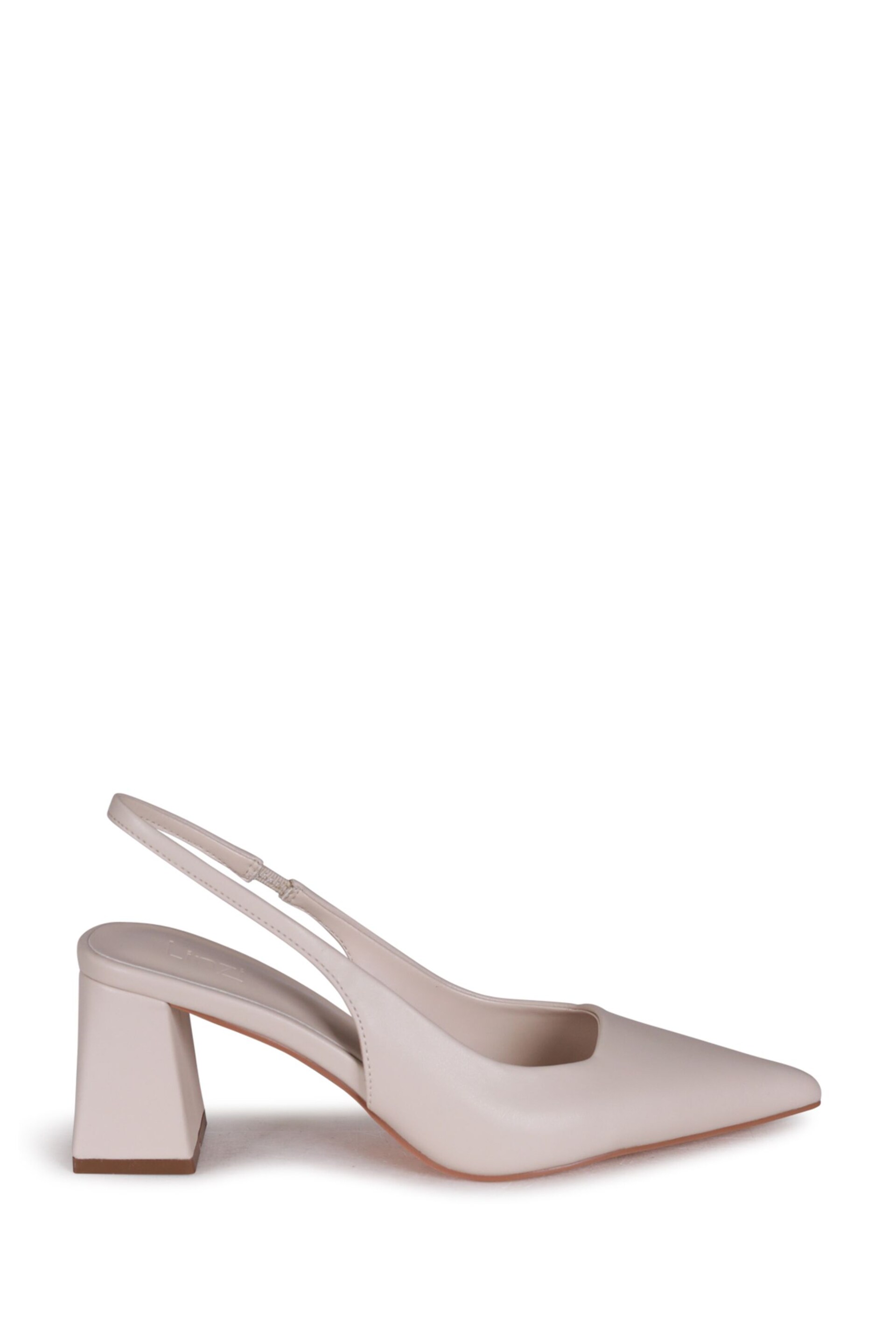 Linzi Cream Elizabeth Slingback Court Shoe With Block Heels - Image 2 of 4